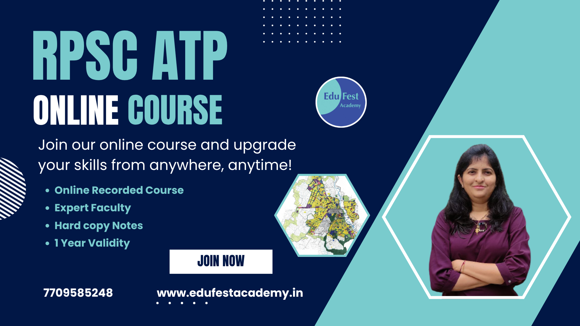 RPSC Assistant Town Planner Online Course 2025 course by EduFest Academy